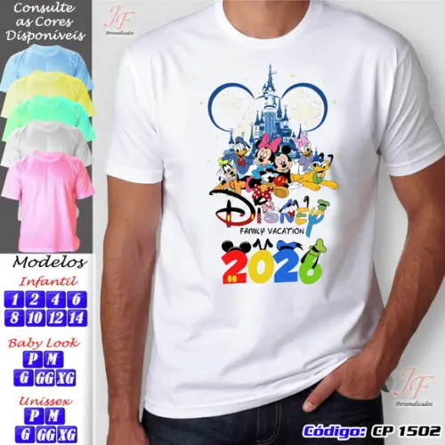 09 Camisetas Férias em Família Viagem Disney Trip Vacation