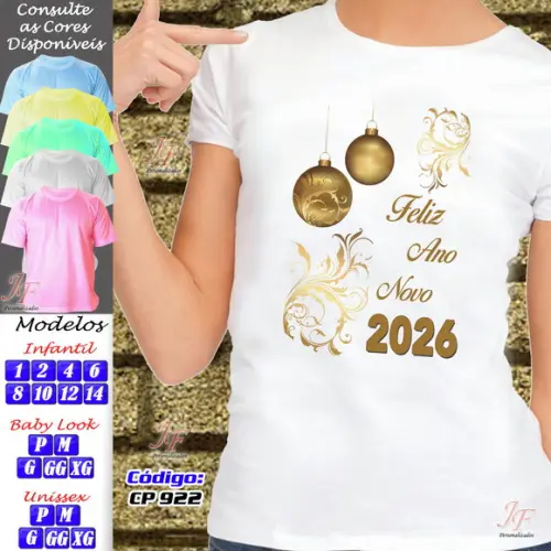 17 Camisetas Personalizadas Feliz Natal Reveillon Ano Novo