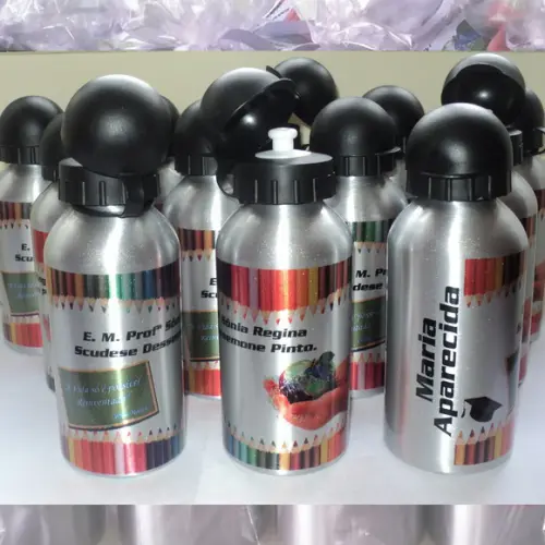50 Squeezes Alumínio 500 ml Personalizadas Formaturas