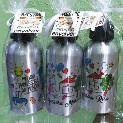 50 Squeezes Alumínio 500 ml Personalizadas Formaturas