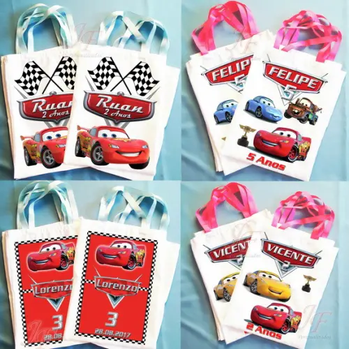 Bolsinha Ecobag Personalizada Filme Carros Macqueen