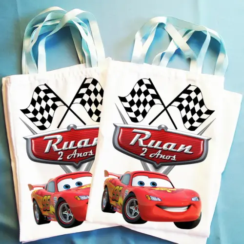 Bolsinha Ecobag Personalizada Filme Carros Macqueen