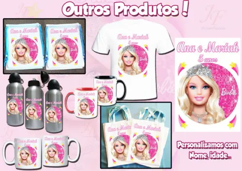 Bolsinha Ecobag Sacolinha Personalizada Barbie
