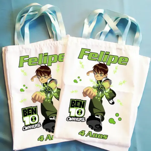 Bolsinha Ecobag Sacolinha Personalizada Ben 10