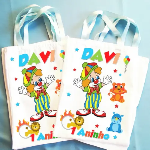 Bolsinha Ecobag Sacolinha Personalizada Circo