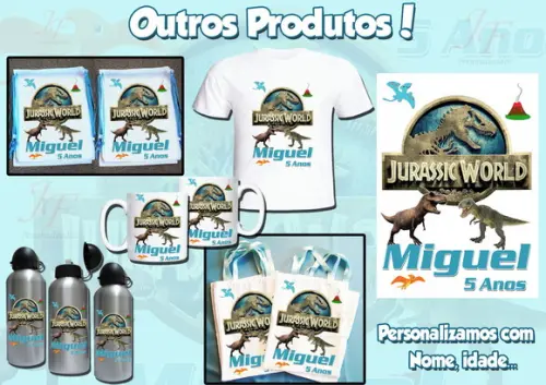 Bolsinha Ecobag Sacolinha Personalizada Dinossauro