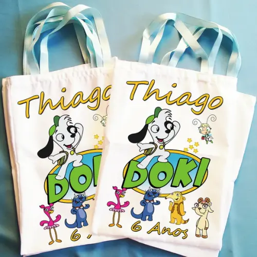 Bolsinha Ecobag Sacolinha Personalizada Doky