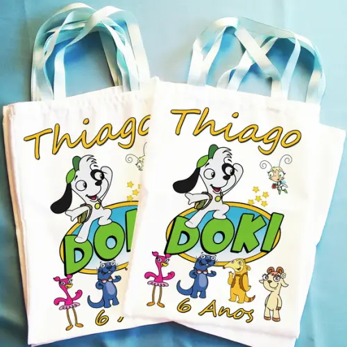 Bolsinha Ecobag Sacolinha Personalizada Doky
