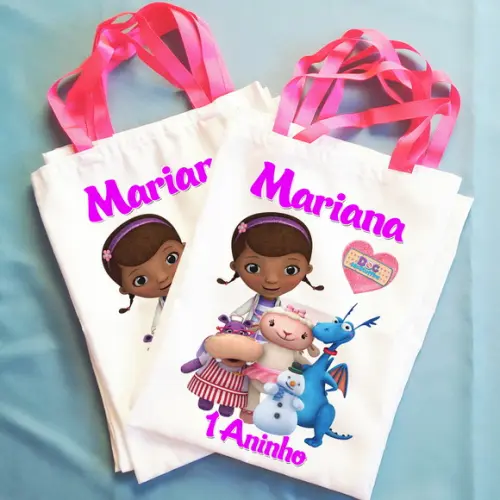 Bolsinha Ecobag Sacolinha Personalizada Doutora Brinquedos