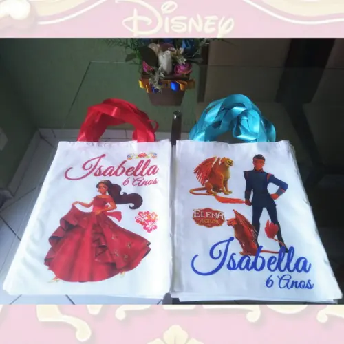 Bolsinha Ecobag Sacolinha Personalizada Elena de Avalor