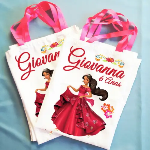 Bolsinha Ecobag Sacolinha Personalizada Elena de Avalor