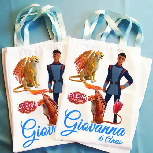 Bolsinha Ecobag Sacolinha Personalizada Elena de Avalor