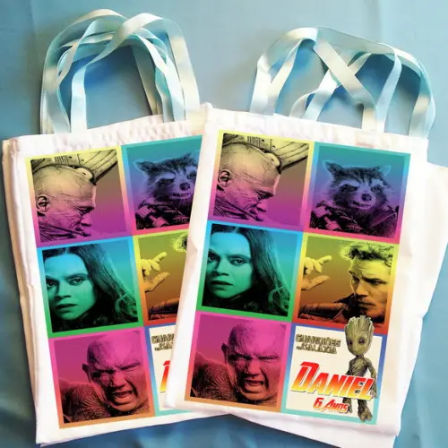 Bolsinha Ecobag Sacolinha Personalizada Guardiões da Galáxia