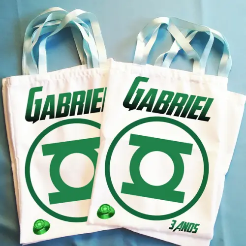 Bolsinha Ecobag Sacolinha Personalizada Lanterna Verde