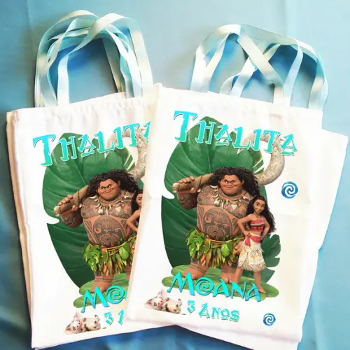 Bolsinha Ecobag Sacolinha Personalizada Moana