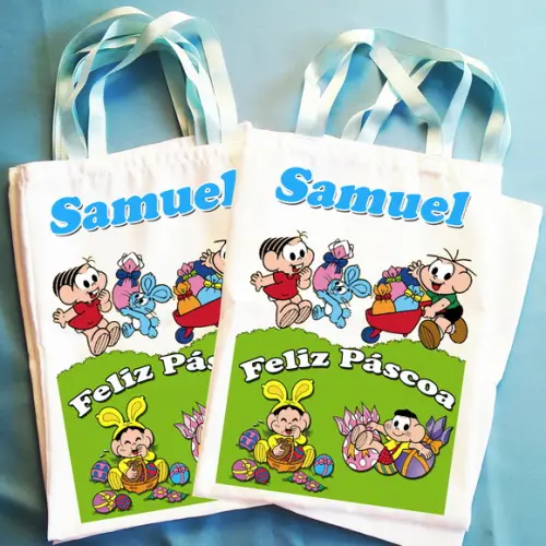 Bolsinha Ecobag Sacolinha Personalizada Páscoa