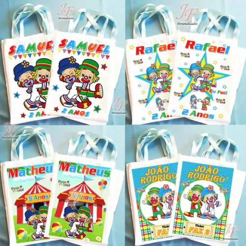 Bolsinha Ecobag Sacolinha Personalizada Patati Patatá