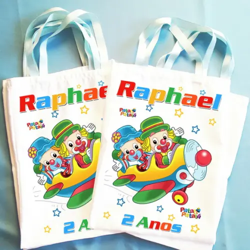 Bolsinha Ecobag Sacolinha Personalizada Patati Patatá
