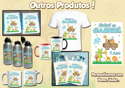 Bolsinha Ecobag Sacolinha Personalizada Safari