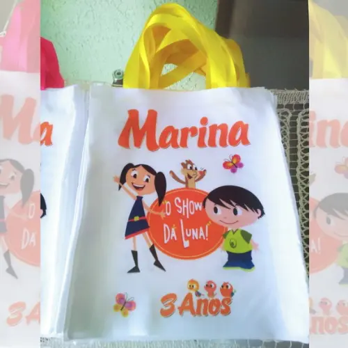 Bolsinha Ecobag Sacolinha Personalizada Show da Luna