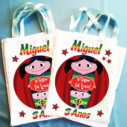Bolsinha Ecobag Sacolinha Personalizada Show da Luna