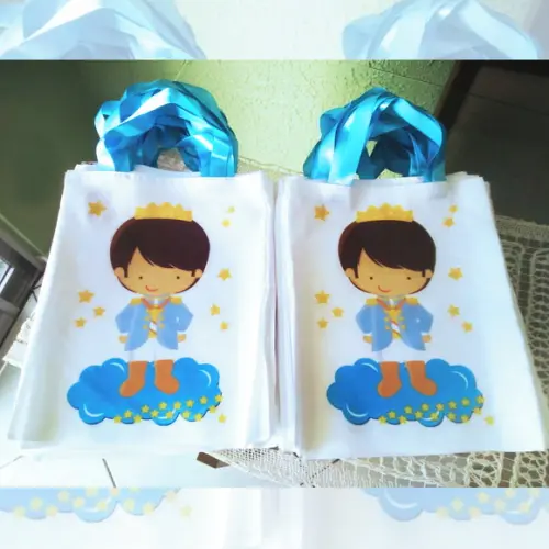 Bolsinha Ecobag Sacolinhas Personalizadas Pequeno Príncipe