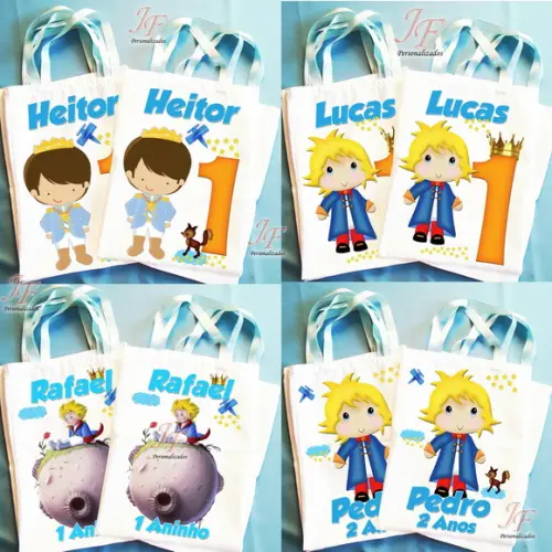 Bolsinha Sacolinha Ecobag Pequeno Príncipe Personalizada