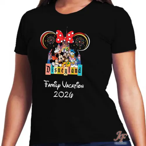 Camisa Viagem Família Disney | 03 Unidades | 100% Algodão