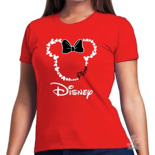 Camisa Viagem Família Disney | 04 Unidades | 100% Algodão