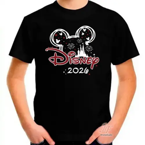 Camisa Viagem Família Disney | 100% Algodão | 10 Unidades