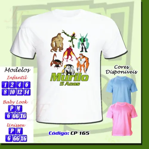 Camiseta Adulto Infantil Personalizada Ben 10