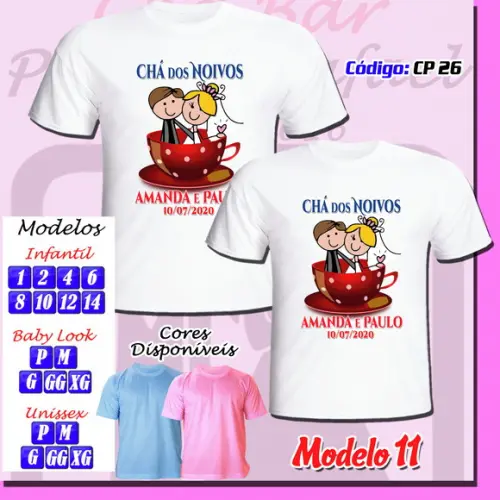 Camiseta Chá Bar Cha dos Noivos Chá de Panela