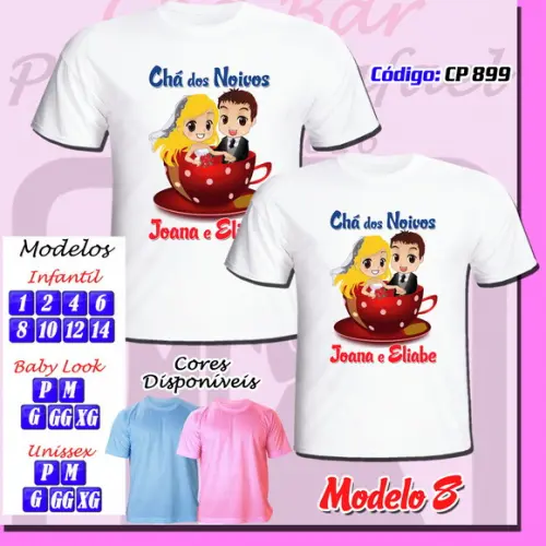 Camiseta Chá Bar Cha dos Noivos Chá de Panela