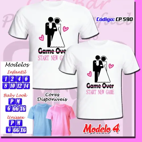 Camiseta Chá Bar New Game Game Over