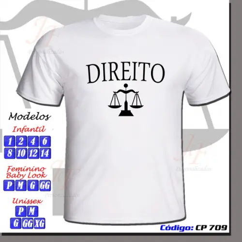 Camiseta Direito Personalizada