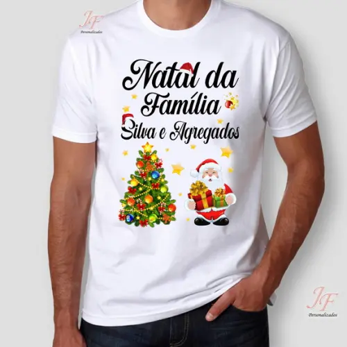 Camiseta Feliz Natal | 03 Unidades | 100% Algodão | Ano Novo