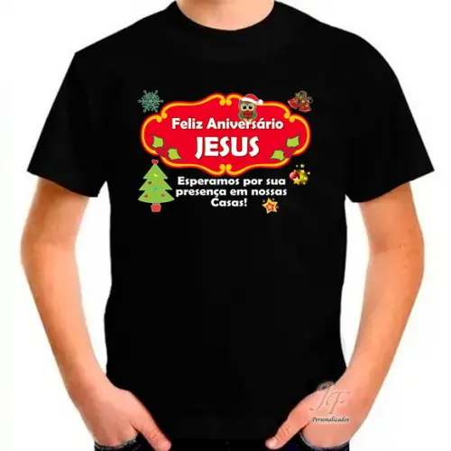 Camiseta Feliz Natal | 03 Unidades | 100% Algodão | Ano Novo