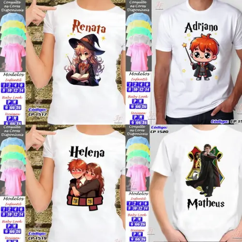 Camiseta Harry Potter | 03 Unidades | Viagem Disney