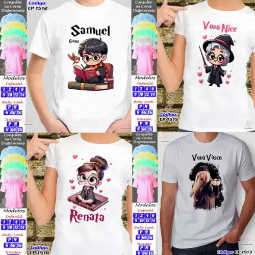 Camiseta Harry Potter | 03 Unidades | Viagem Disney