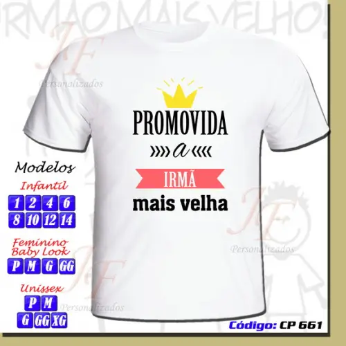 Camiseta Irmão mais velho Personalizada