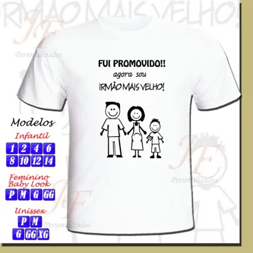 Camiseta Irmão mais velho Personalizada