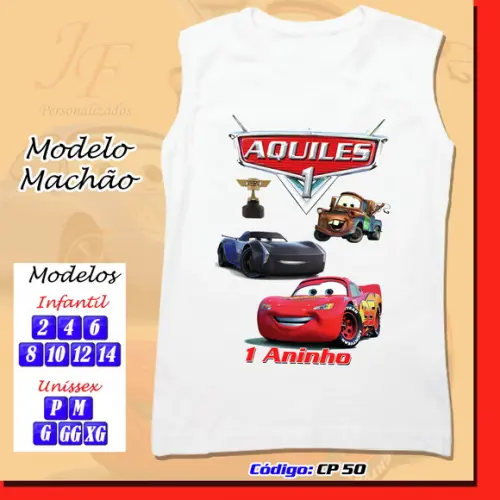 Camiseta Machão Personalizada Macqueen Filme Carros