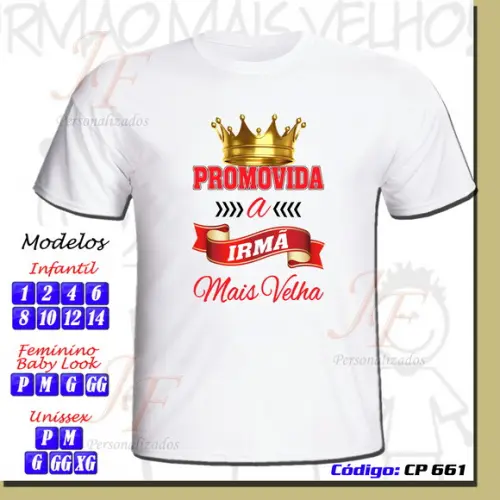 Camiseta Irmão mais velho Personalizada