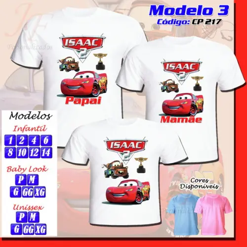 Camiseta Macqueen Filme Carros Personalizada