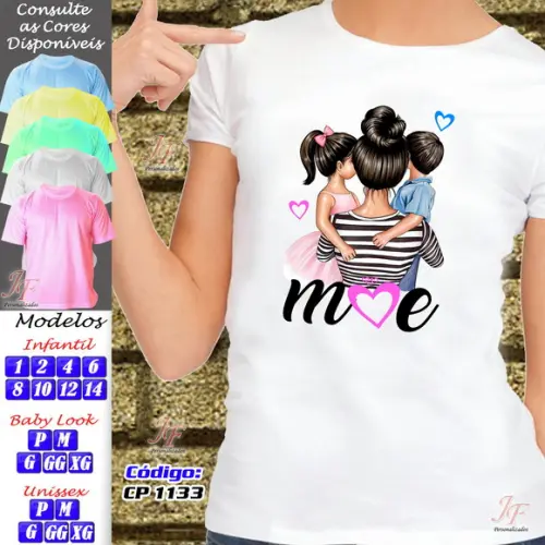 Camiseta Personalizada Mamãe Dia das Mães