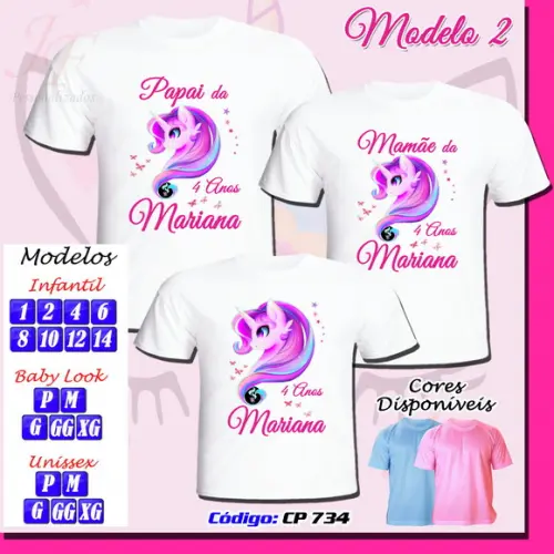 Camiseta Personalizada Unicórnio