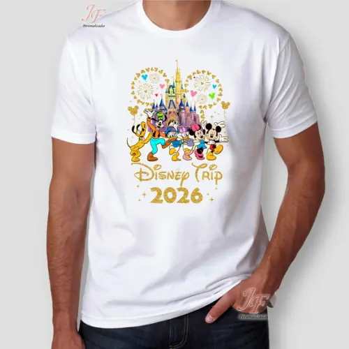 Camiseta Viagem em Família | 08 Unidades | 100% Algodão