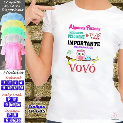 Camiseta Vovó Personalizada