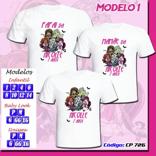 Camisetas Monster High