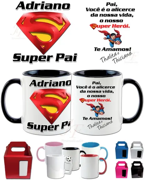 Caneca em Cerâmica 350 ml Personalizada Dia dos Pais